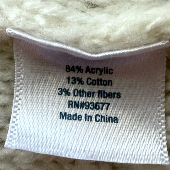 Saint John's Bay Fair Isle Roll Neck Cream Blue Pink Knit Sweater Size XL - Picture 10 of 11